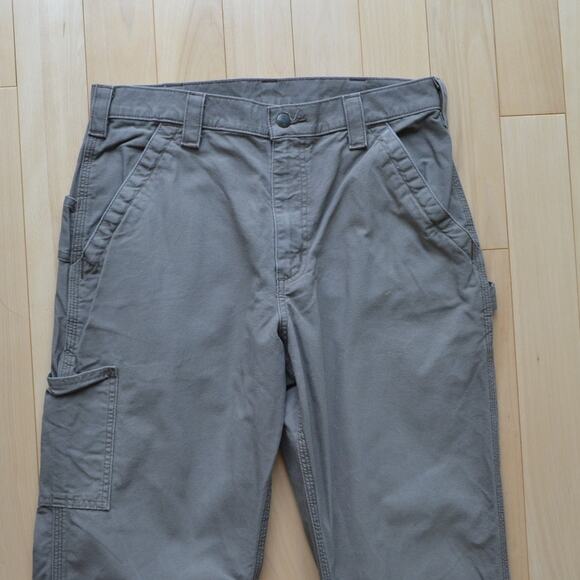 Carhartt Utility Canvas Pants Size 34x30 Dark Green - Picture 2 of 5